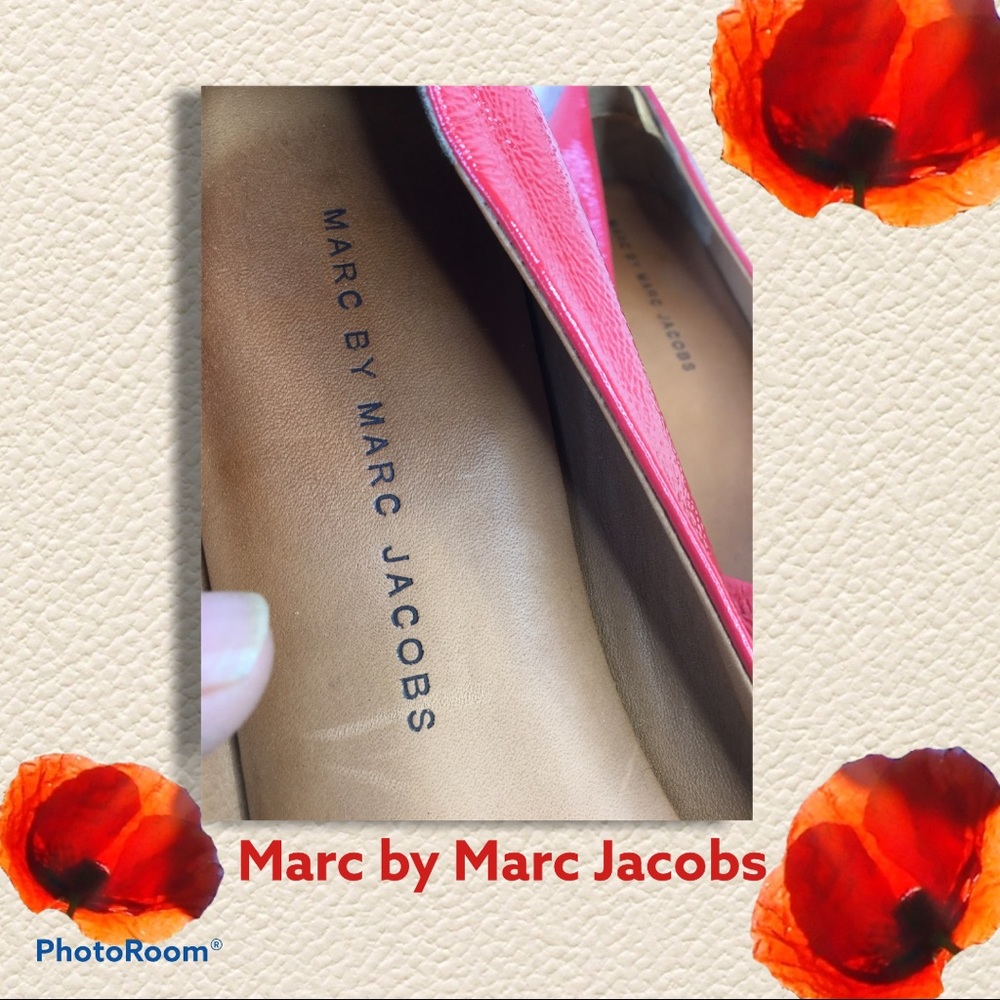 Marc by Marc Jacobs Red Logo Ballet Flats - Picture 7 of 8